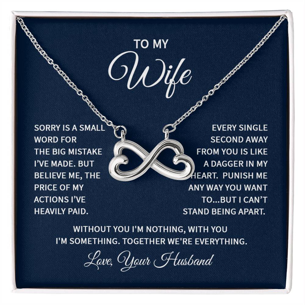 To My Wife Necklace - Beautiful Gift from Husband, Perfect for Anniversary, Valentine’s Day & Holiday Celebrations - Endless Love Necklace