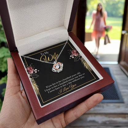 To My Wife Necklace - Meaningful Jewelry from Husband for Christmas, Anniversary & Valentine’s Day - Crown Pendant Necklace