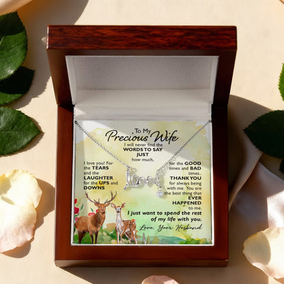 Sentimental Gift for Wife - Emotional Husband-to-Wife Jewelry for Birthday, Christmas & Valentine’s Day - Scripted Love Necklace