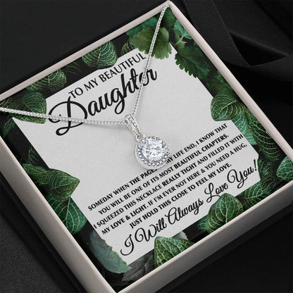 To My Daughter Necklace – Daughter Christmas Graduation Jewelry Gift – Eternal Hope Necklace