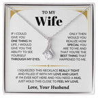 To My Beautiful Wife Necklace - Romantic Anniversary & Valentine’s Day Jewelry Gift from Husband to Wife - Alluring Beauty Necklace