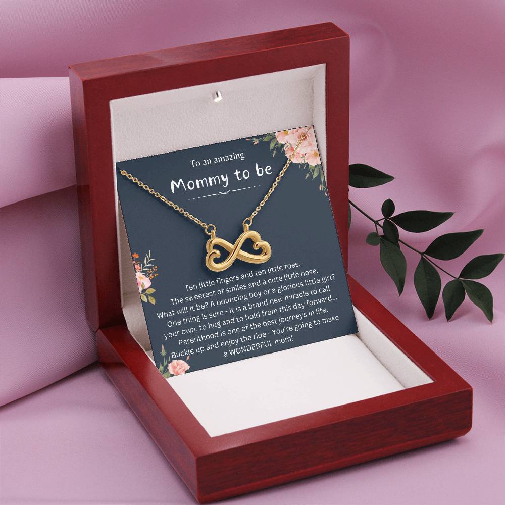 To An Amazing Mommy To Be - Ten little fingers and ten little toes - Endless Love Necklace - Expecting Mom Gift