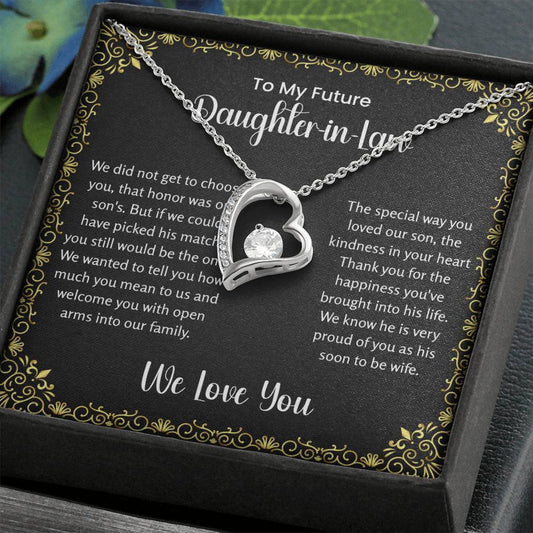 To My Future Daughter In Law - Forever Love Necklace - Gift for Bonus Daughter