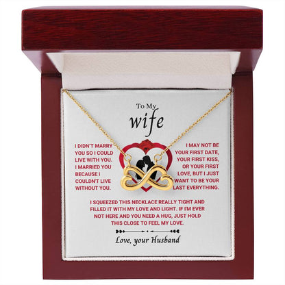 To My Wife Necklace - Meaningful Jewelry for Wife from Husband for Valentine’s Day, Christmas & Any Special Occasion - Endless Love Necklace