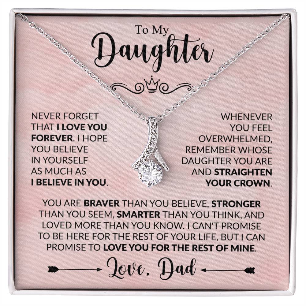Gift for Daughter from Father - Straighten Your Crown - Alluring Beauty Necklace