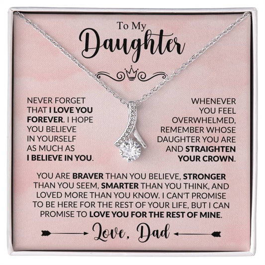 Gift for Daughter from Father - Straighten Your Crown - Alluring Beauty Necklace