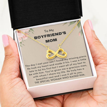 To My Boyfriend's Mom - The day I met your son I found my missing piece- Endless Love Necklace