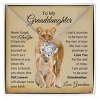 To My Granddaughter Necklace – Granddaughter Birthday Graduation Necklace Gift from Grandma – Love Knot Necklace