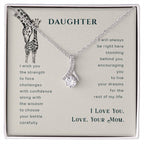 To My Daughter Necklace – Graduation & Christmas Gift from Mom – Alluring Beauty Necklace