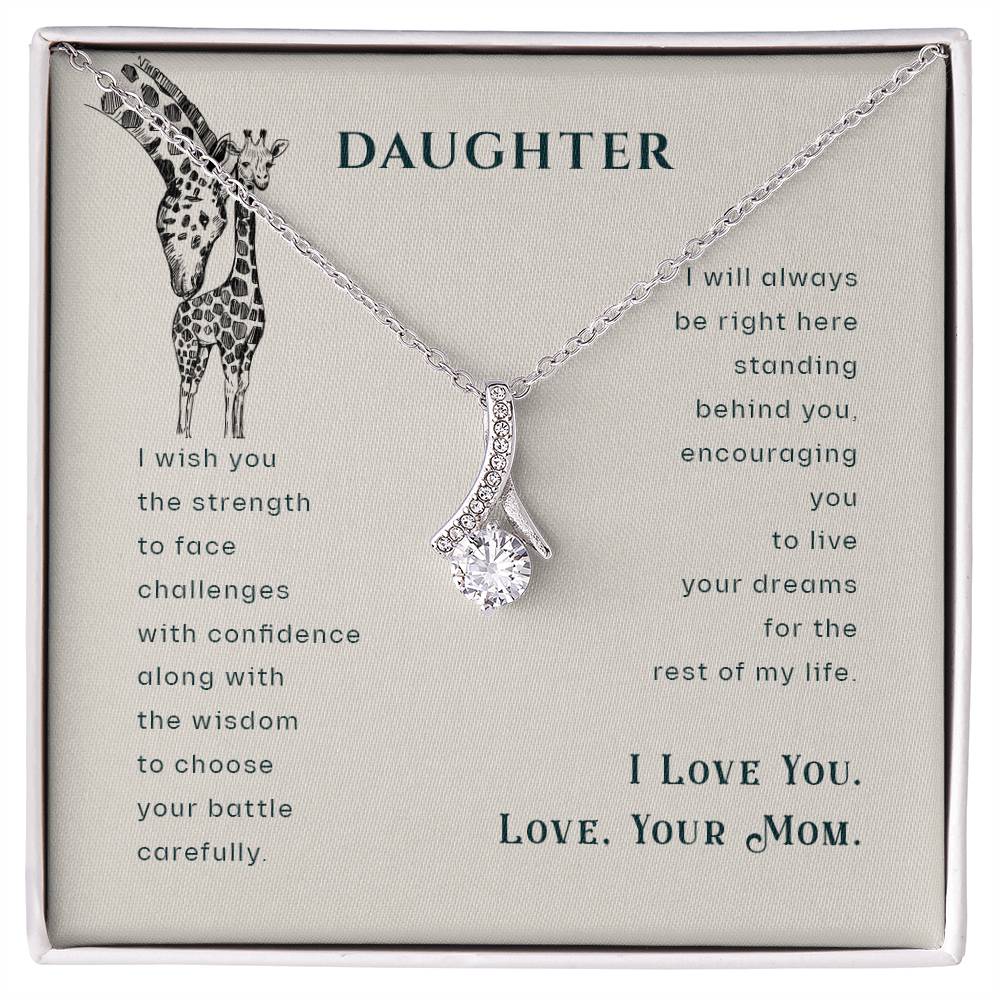 To My Daughter Necklace – Graduation & Christmas Gift from Mom – Alluring Beauty Necklace