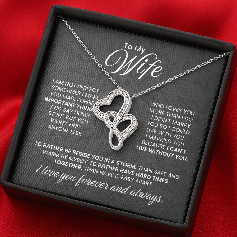 To My Wife - I Can't Live Without You - Necklace Gift Set