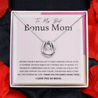 To My Best Bonus Mom - Thank You For Always Being There - Lucky In Love Necklace - Sentimental Bonus Mom Gift
