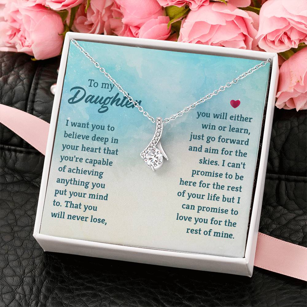 To My Daughter Necklace – Holiday Gift for Daughter Graduation – Alluring Beauty Necklace