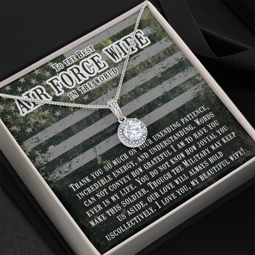 To The Best Air Force Wife In The World - Eternal Hope Necklace - Gift for Wife from Husband