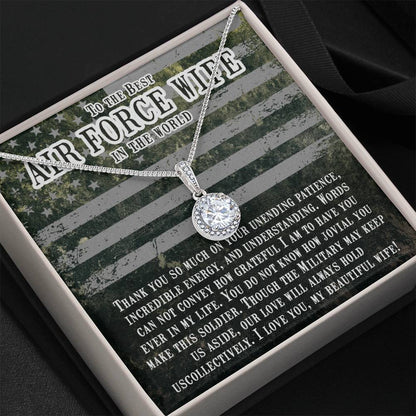 To The Best Air Force Wife In The World - Eternal Hope Necklace - Gift for Wife from Husband