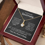 To My Beautiful Soulmate Necklace - Soulmate Jewelry Gift for Her for Birthday & Valentine’s Day - Alluring Beauty Necklace