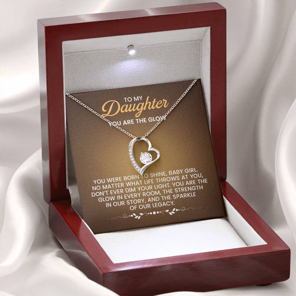To My Daughter Necklace – Birthday & Graduation Gift Jewelry – Forever Love Necklace