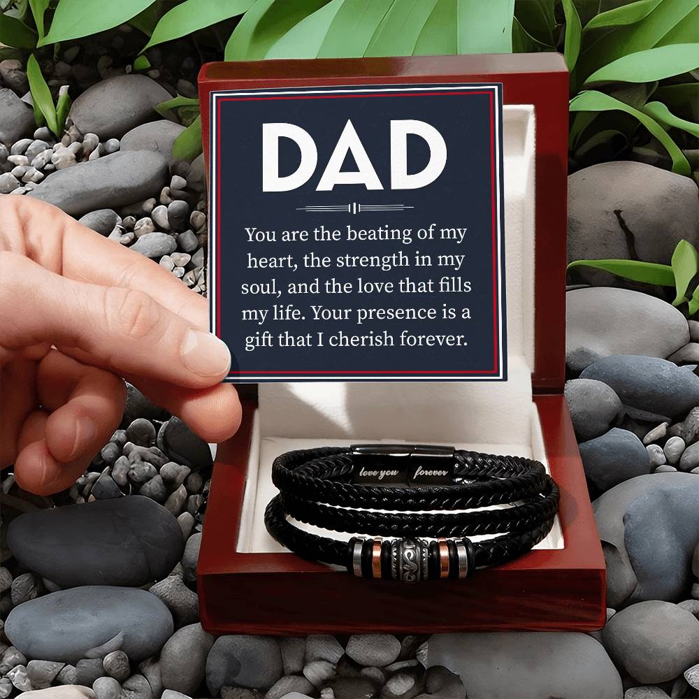 Dad - You are the beating of my heart - Love You Forever Bracelet