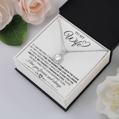 To My Wife Necklace - Heartwarming Gift from Husband for Birthday, Anniversary & Valentine’s Day - Eternal Hope Necklace