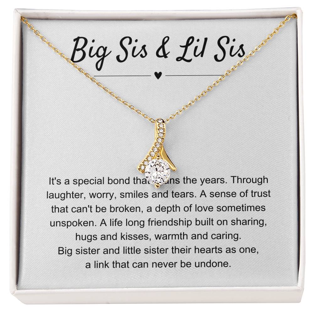 Big Sis & Lil Sis Gift - It's a special bond that spans the years - Gift for Sisters - Alluring Beauty Necklace