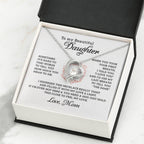 To My Daughter Necklace – Daughter Milestone Gift: Birthday Graduation – Forever Love Necklace