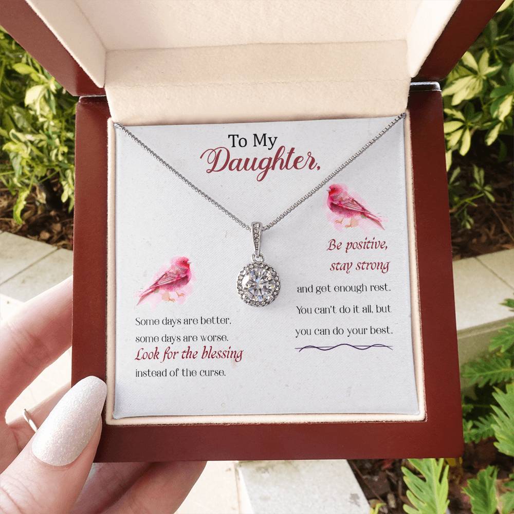 To My Daughter Necklace – Daughter Gift for Birthday, Graduation Achievements – Eternal Hope Necklace