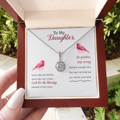 To My Daughter Necklace – Daughter Gift for Birthday, Graduation Achievements – Eternal Hope Necklace
