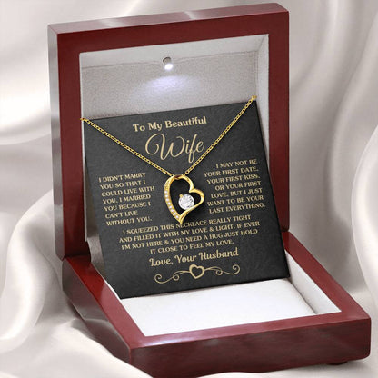 Best Gift for Wife from Husband - Emotional Love Jewelry for Birthday, Valentine’s Day, Anniversary & Christmas - Forever Love Necklace