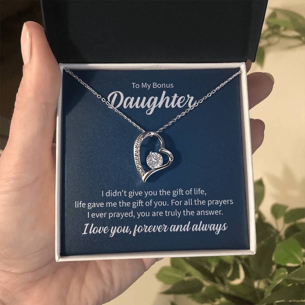 To My Daughter Necklace – Daughter Jewelry Gift for Graduation & Christmas – Forever Love Necklace