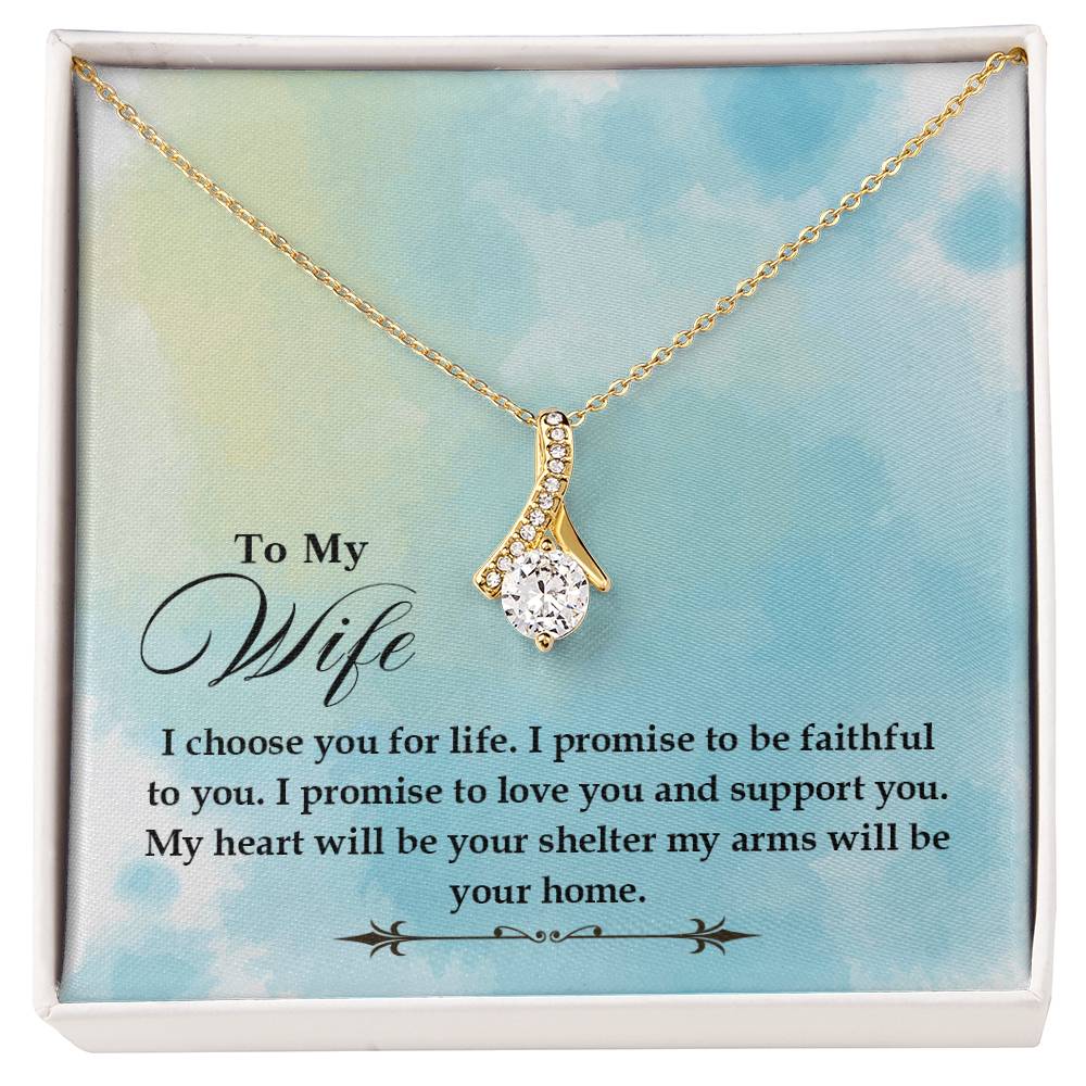 Special Gift for Wife - Romantic Jewelry from Husband for Valentine’s Day or Birthday - Alluring Beauty Necklace