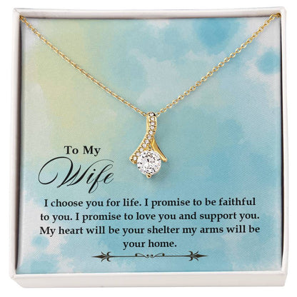 Special Gift for Wife - Romantic Jewelry from Husband for Valentine’s Day or Birthday - Alluring Beauty Necklace