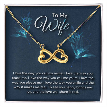 To My Wife Necklace - Sentimental Birthday Gift from Husband, Romantic Jewelry for Valentine’s Day & Holidays - Endless Love Necklace