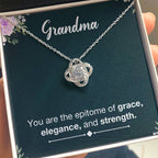 Grandma Necklace from Grandkids - Love Knot Necklace