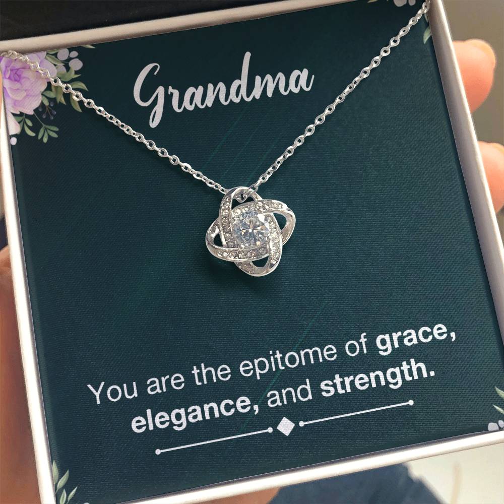 Grandma Necklace from Grandkids - Love Knot Necklace
