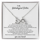 To My Unbiological Sister - You are loved - Gift for Bonus Sister - Endless Love Necklace