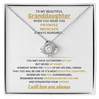 To My Granddaughter Necklace – Trending Granddaughter Jewelry for Graduation & Birthday – Love Knot Necklace