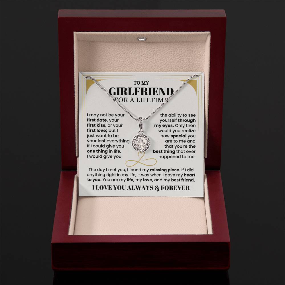 To My Girlfriend Necklace - Soulmate Jewelry Gift for Valentine’s Day, Birthday - Eternal Hope Necklace