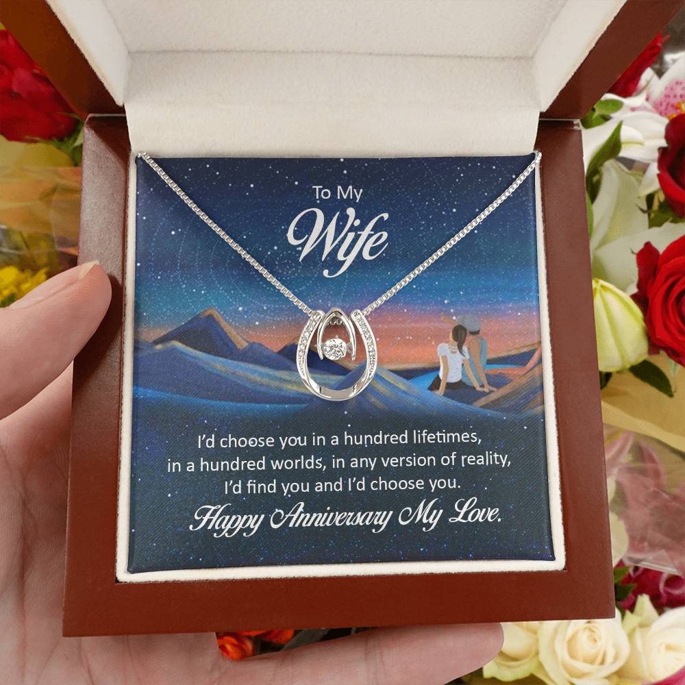 Meaningful Wife Jewelry from Husband - Romantic Gift for Anniversary - Lucky In Love Necklace