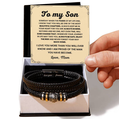 Gift for Son from Mother – Graduation, Christmas – Love You Forever Bracelet