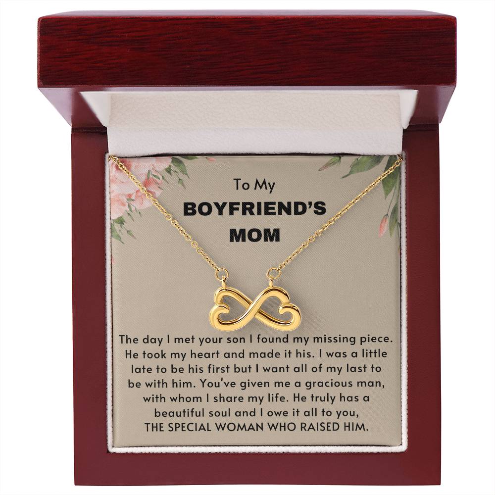 To My Boyfriend's Mom - The day I met your son I found my missing piece- Endless Love Necklace