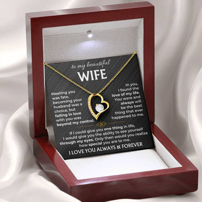 Valentine’s Day Gift for Wife - Emotional Jewelry from Husband for Anniversary Too - Forever Love Necklace