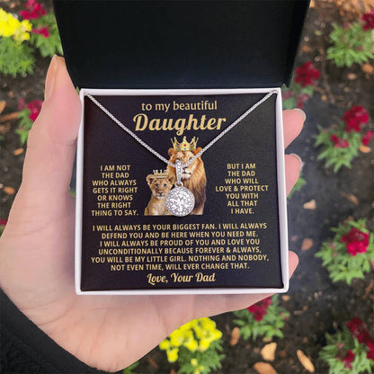 To My Daughter Necklace - Best Surprise Gift for Daughter from Dad for Graduation, Birthday & Christmas - Eternal Hope Necklace