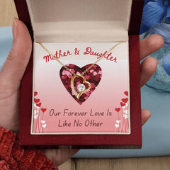 Mother Daughter Necklace, Jewelry Gift of Love, Heart Necklace Keepsake