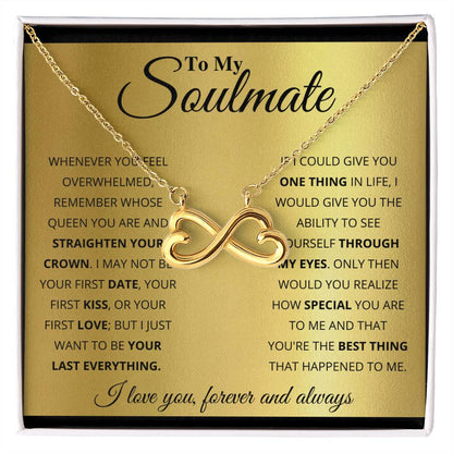 To My Soulmate Necklace - Long Distance Soulmate Gift for Valentine’s Day & Special Days - Endless Love Necklace