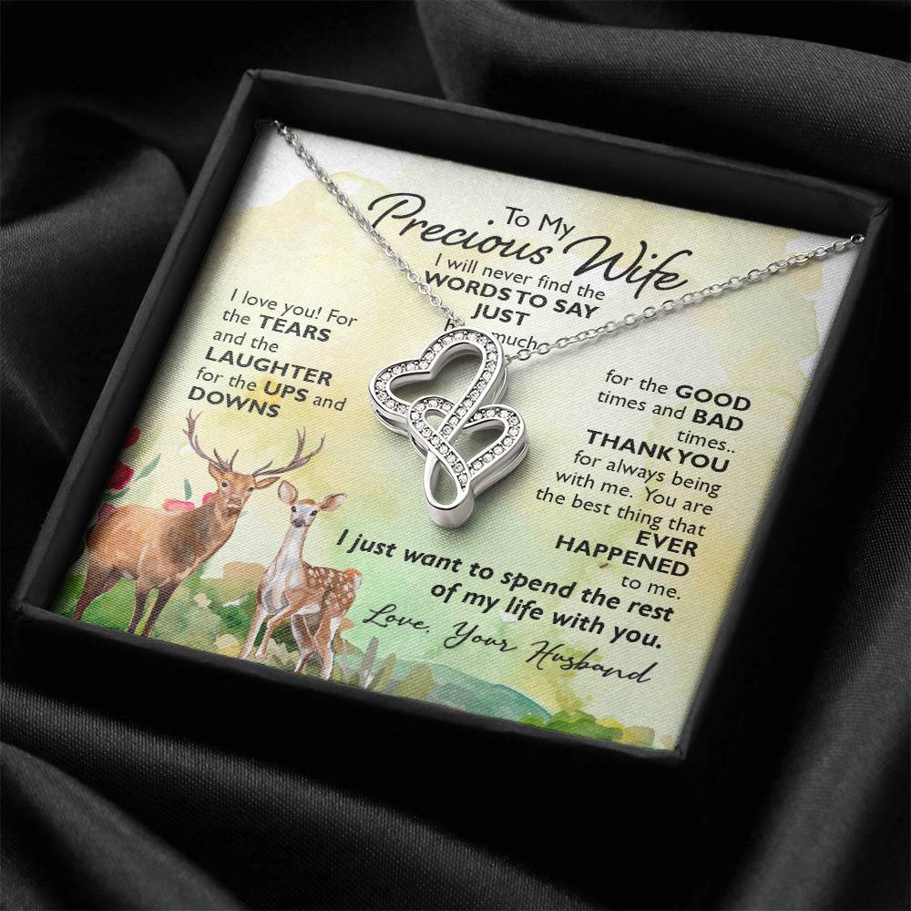 Wife Gift from Husband - Meaningful Jewelry for Valentine’s Day & Special Occasions - Heart-to-heart Pendant Necklace