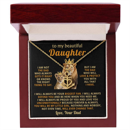 To My Daughter Necklace - Emotional Father to Daughter Jewelry for Birthday, Christmas & Life Happiness - Anchor Pendant Necklace