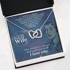 To My Nurse Wife Necklace - Romantic Keepsake Jewelry Gift from Husband for Special Days & Valentine’s Love - Interlocking Hearts Necklace