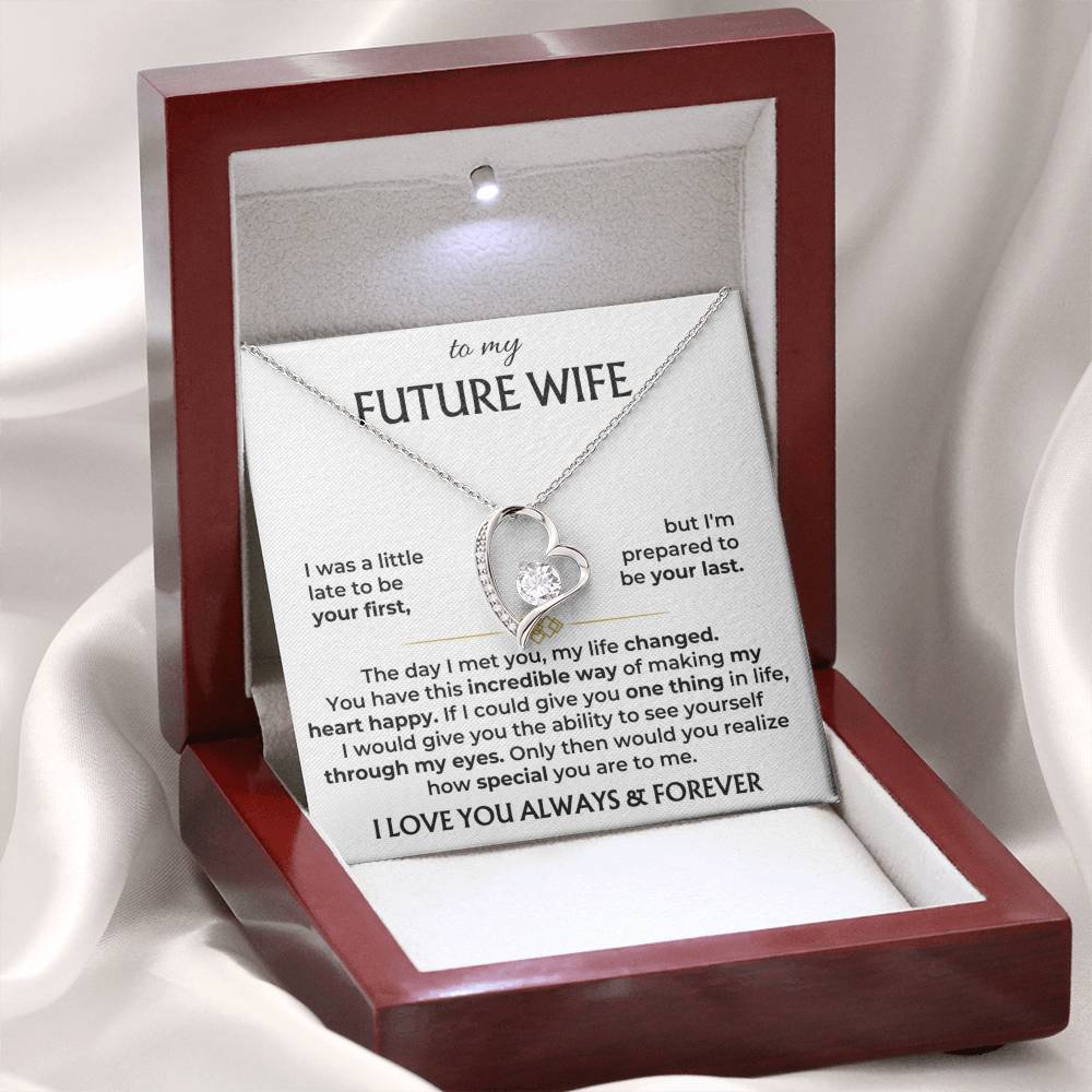 Future Wife Necklace - Romantic Jewelry Gift for Girlfriend for Valentine’s Day, Birthday & Proposal Celebrations - Forever Love Necklace