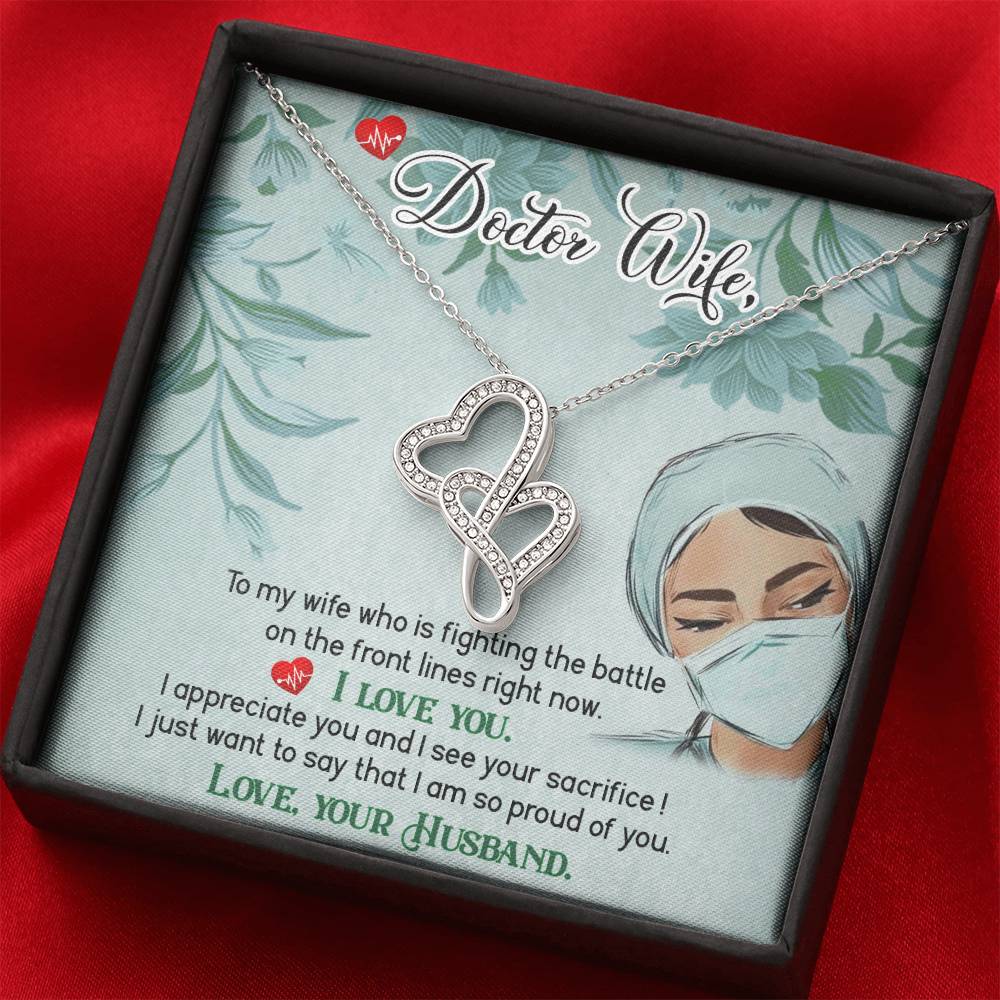 Perfect Gift for Doctor Wife - Meaningful Jewelry from Husband for Any Occasion Including Valentine’s Day - Heart-to-heart Pendant Necklace