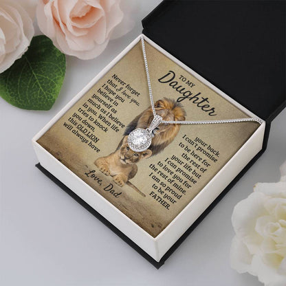 To My Daughter Necklace - I am so proud to be your father - Daughter Gift from Dad - Eternal Hope Necklace